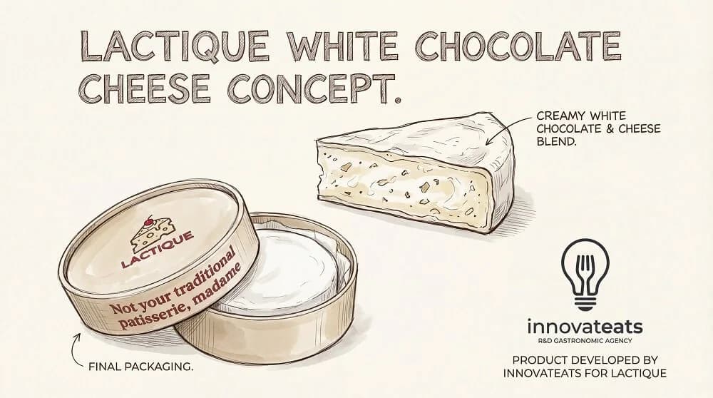 White chocolate camemberti concept.