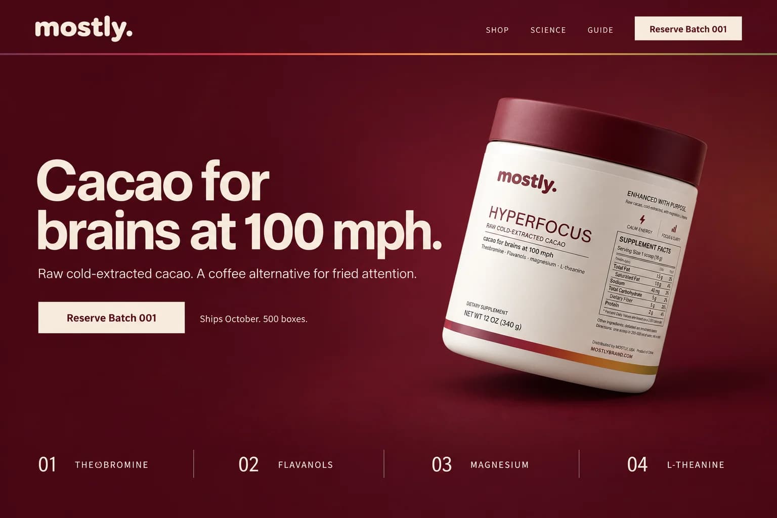 Mostly HyperFocus hero on oxblood.