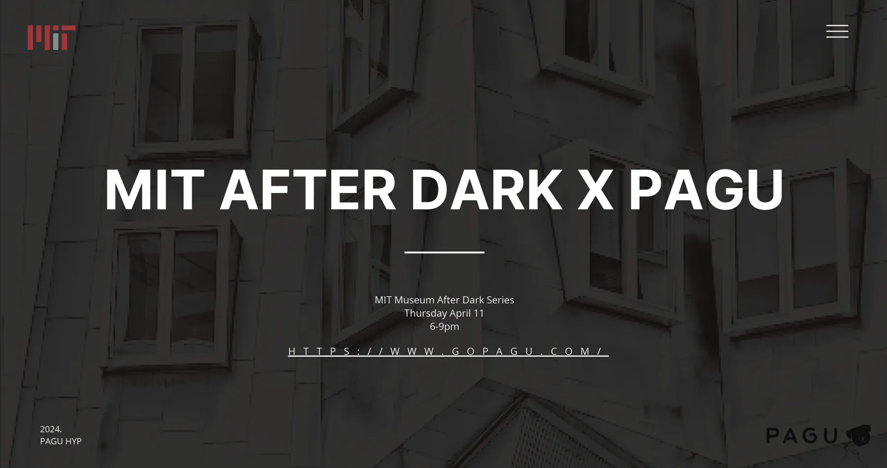 MIT After Dark x PAGU event page.